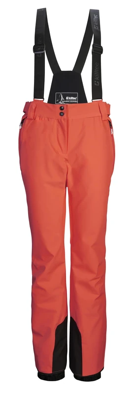killtec KSW 61 WMN SKI PNTS Women's Ski Trousers with Removable Straps, Edge Protection, Snow Guard and Leg Ventilation KSW 61 WMN Ski PNTS, Bright Coral, 46, 43425-000