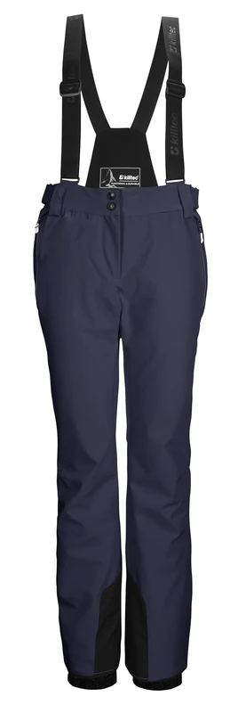 killtec KSW 61 WMN SKI PNTS Women's Ski Trousers with Removable Straps, Edge Protection, Snow Guard and Leg Ventilation, Night Blue, 46, 43425-000