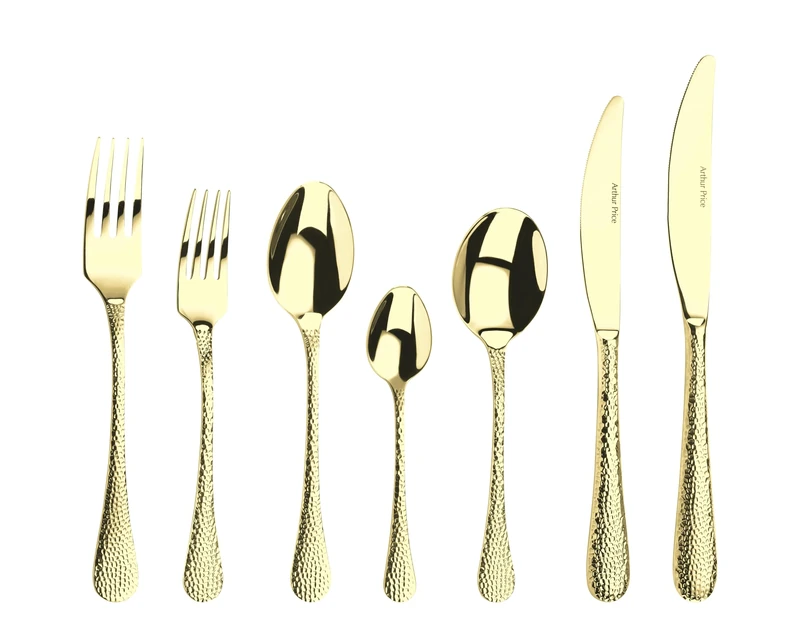 Arthur Price Avalon Champagne Gold Cutlery Set, 60-Piece for 8 People,