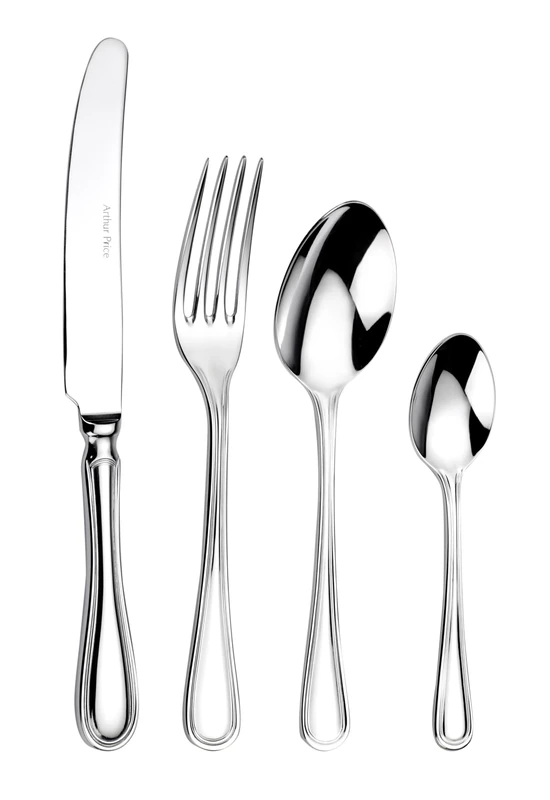 Arthur Price Britannia 34-Piece Cutlery Set, Stainless Steel, 8 Place Settings, Silver