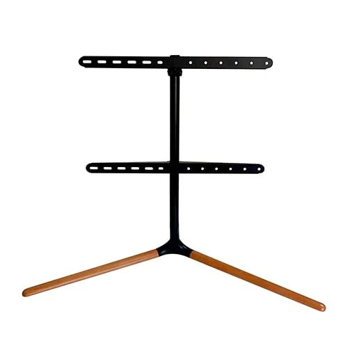 Stand - Table Stand in Wood Finish, Compatible with Screens from 49" to 70", Sturdy and Elegant, Ideal for Offices and Homes.