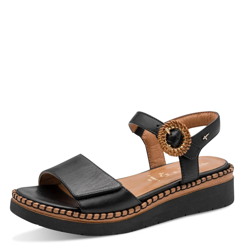 Tamaris Comfort Women's Wedge/Plat Sand Wedge Sandals, Black, 36 EU - Image 1
