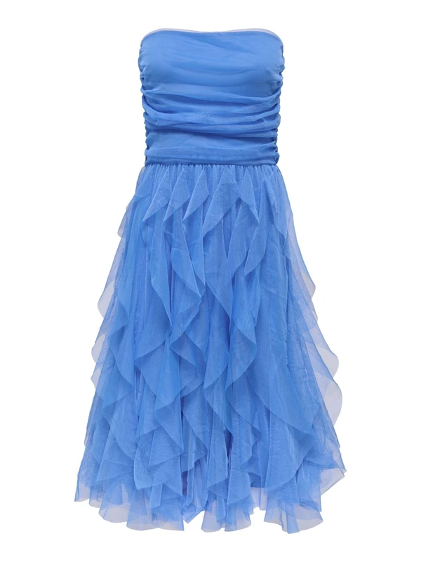 ONLY Women's Onlhighsky S/L Ruffle Midi Dress JRS, Ultramarine, XL - Image 1