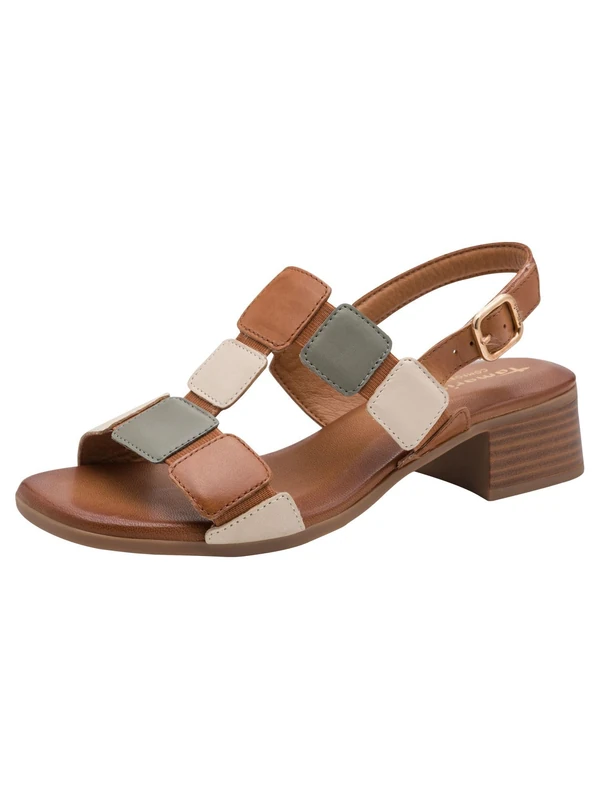 Tamaris Comfort Women's Heel Sandals with Heel, SAGE Comb, 39 EU