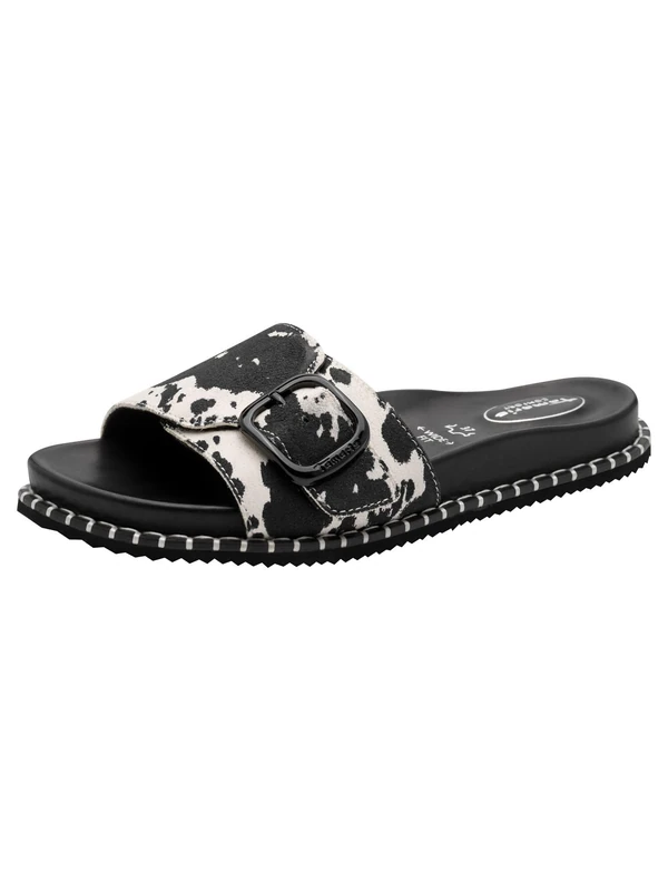 Tamaris Comfort Women's Mule Flat MultiAdjustable Platform, Black Cow, EU 42