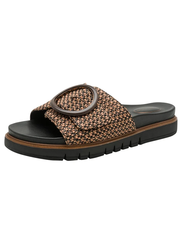 Tamaris Comfort Women's Mule Flat MultiAdjustable Platform, Black, EU 39
