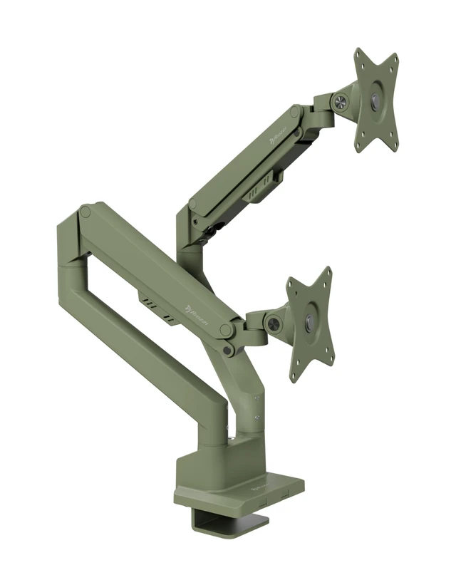 Alzare Neo Duo - Gas Spring Monitor Arm – Forest Green