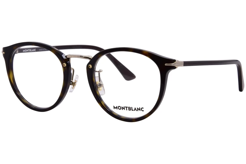 MONTBLANC Eyeglasses Havana-brown-transparent/Lens Height: 44,10 Lens Diagonal: 51,60 Shape Description: Round/oval/panthos