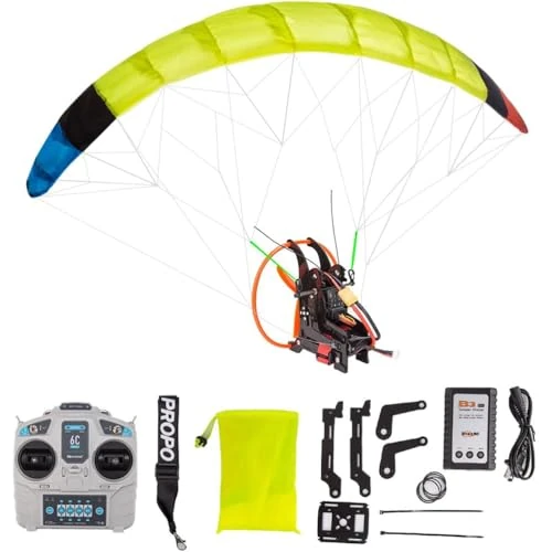 2.4G RC Electric Stunt Mini Paraglider, 128cm Wingspan High-Altitude Stunt Flight RC Airplane Model, Nylon Fabric Paraglider (RTF Version)