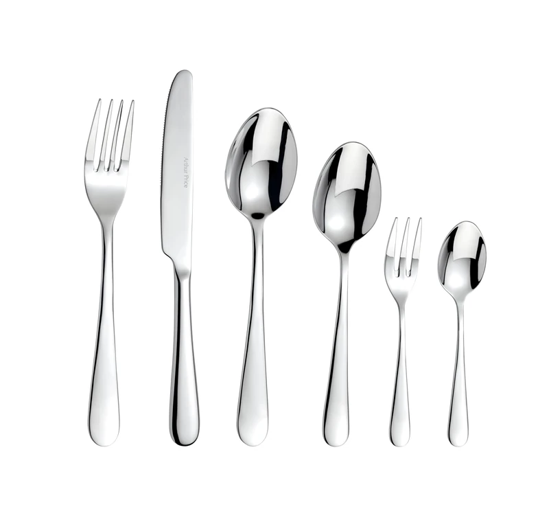 Arthur Price Oasis 42 Piece Cutlery Set, Stainless Steel, Silver, Dishwasher Safe