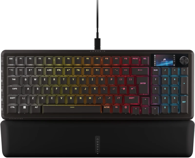 Corsair VANGUARD PRO 96 Wired Hall Effect Magnetic Mechanical Gaming Keyboard – 96% Layout, MGX Hyperdrive Switches, 8000Hz Polling, Rapid Trigger, Virtual Stream Deck, SOCD Flashtap, QWERTY UK