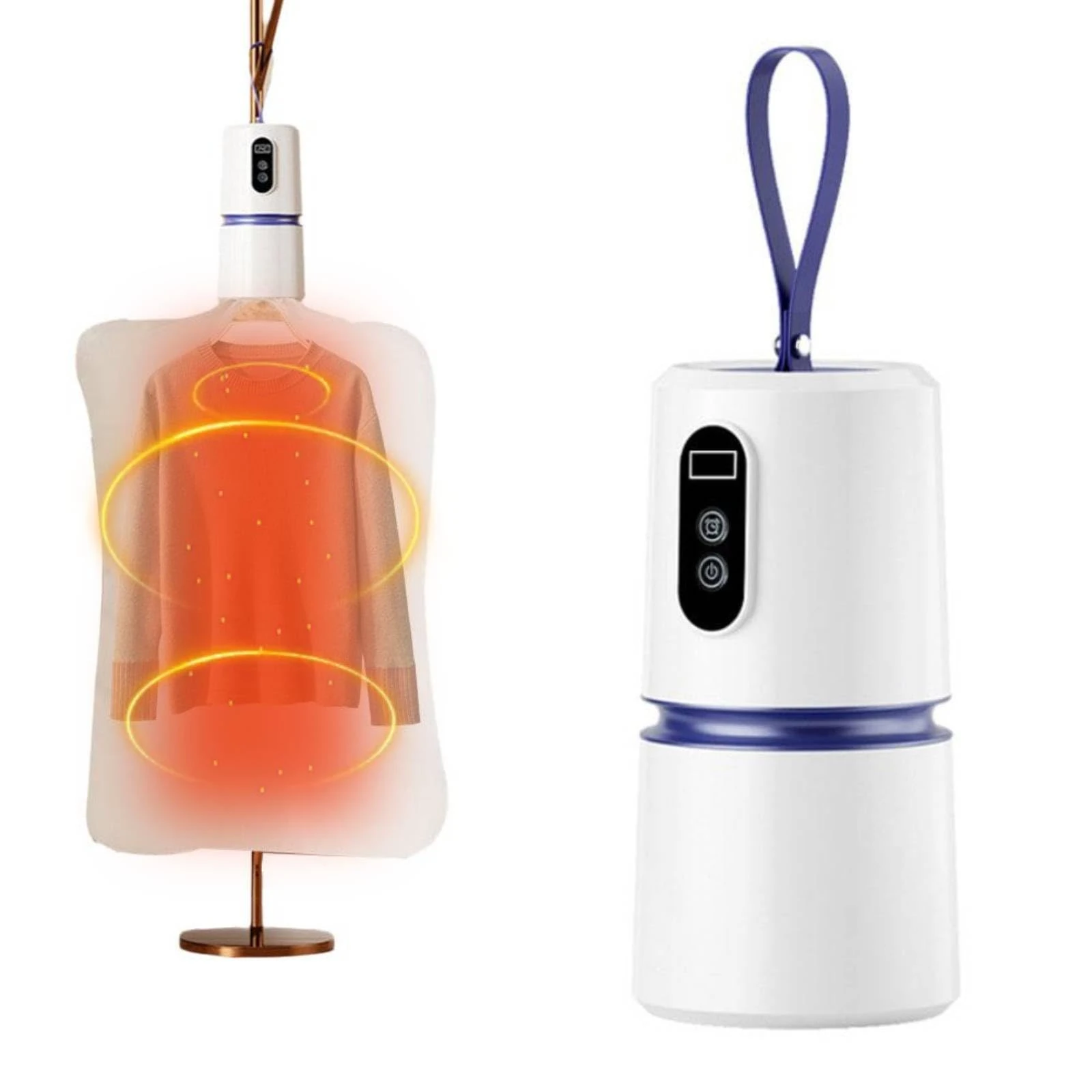 Mini Foldable Travel Clothes Dryer, Portable Clothes Dryers, Small Compact Electric Drying Machine, Multipurpose Minidryer for Travel, Apartment, RV, Dorm -UK