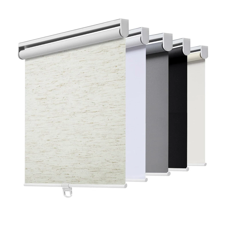 Cordless Roller Shades Blackout Blinds for Windows Room Darkening Rolled Up Shades with Spring System, UV Protection Window Shades Door Blinds for Home and Office (30.5" W x 72" H, Linen Cream