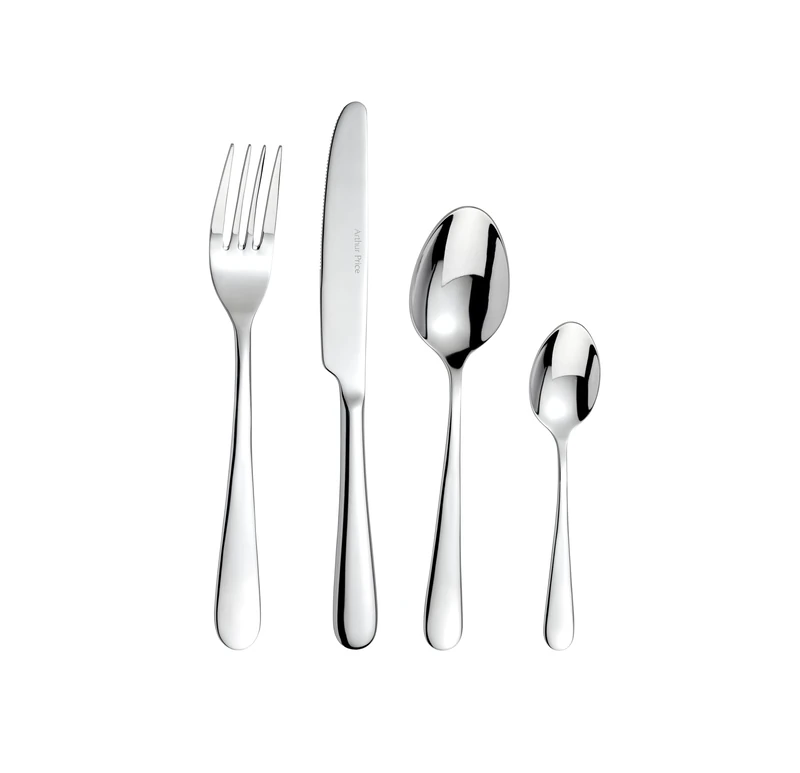 Arthur Price Oasis 24-Piece Cutlery Set, Stainless Steel, Service for 6, Silver