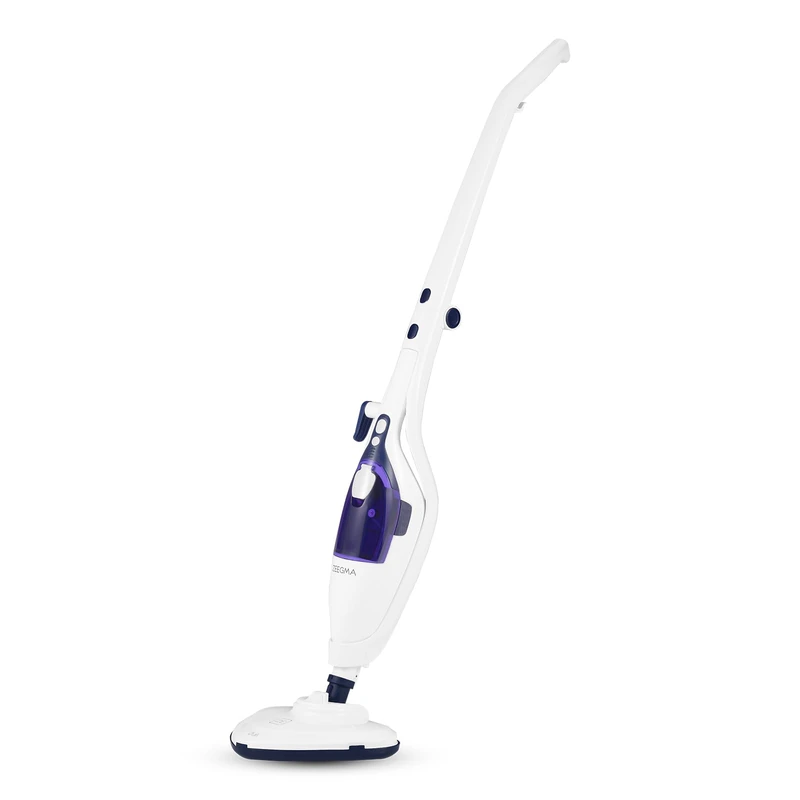 ZEEGMA Pure Prime Control 2-in-1 Steam Cleaner & Hand Steamer with 13 Accessories, 1500 W, 400 ml, 20s Warm-up Time, Kills 99.9% Bacteria, 7 m Cord, For All Floor Types, Chemistry Free, White - Image 1
