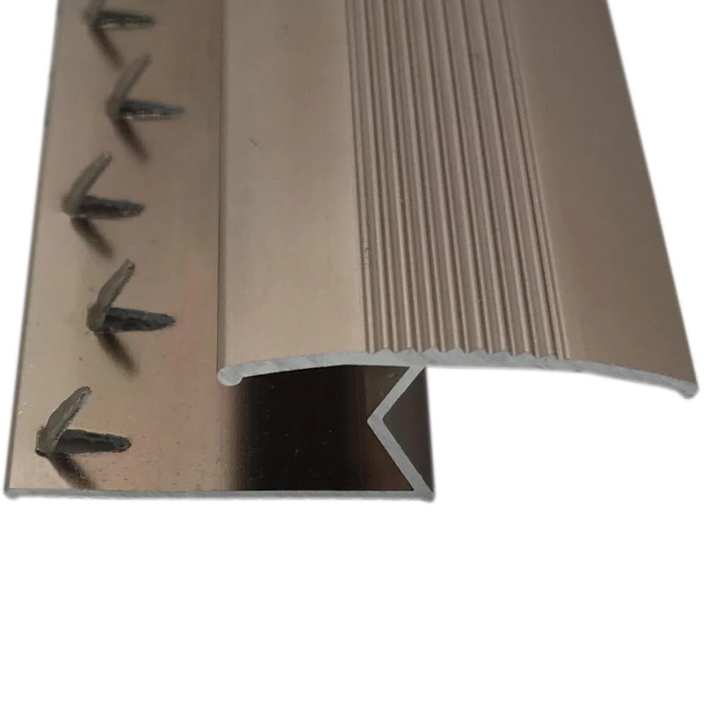 Grandismo® Z Edge Trim Standard 3ft / 0.9metres / 90cm / 90mm Length Screw-Down Threshold Strip for Carpet to Laminate/Wood/Tiled Flooring (Bronze)