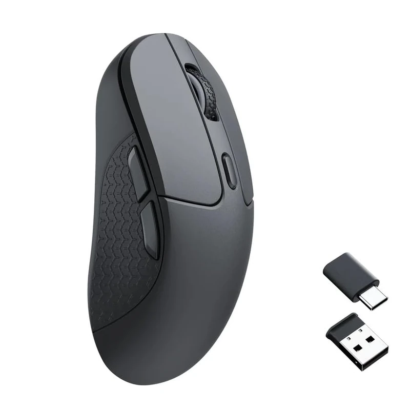 Keychron M3-A71 Wireless Mouse 1K with PixArt 3311 Sensor - Connection 2.4GHz/Bluetooth/USB, Ergonomic, DPI 12000, 95h Battery, Compatible with Windows/Mac/Linux - Black