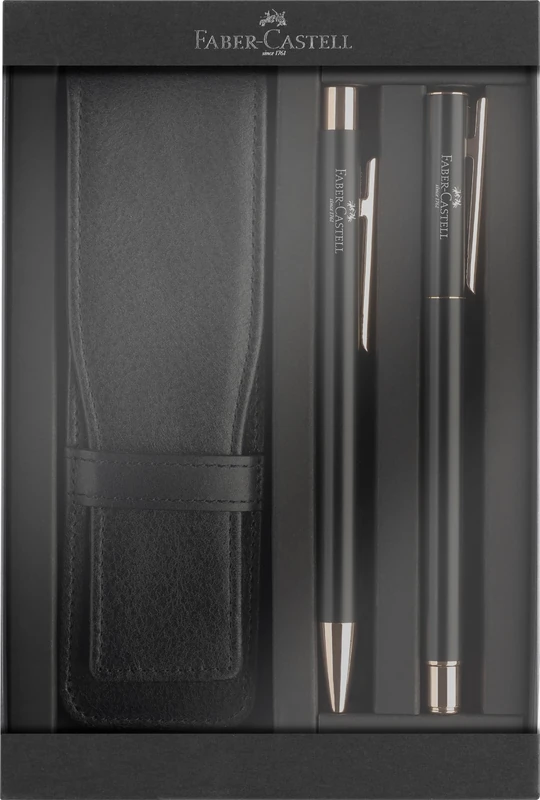 Faber-Castell Neo Slim Black Rose Gold Pen Gift Set