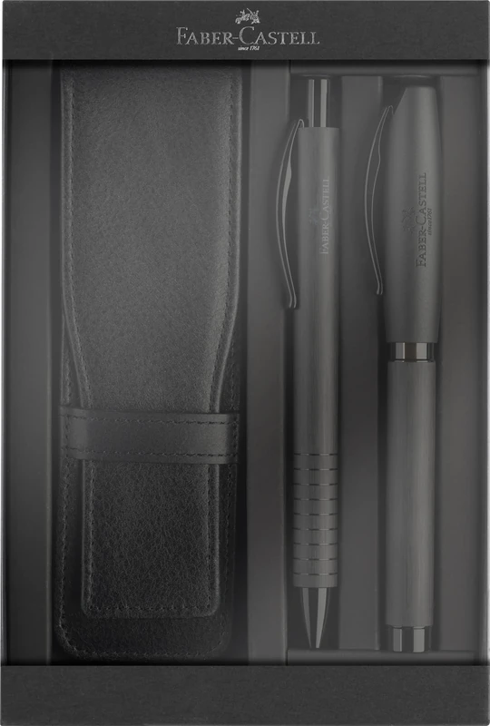 Faber-Castell Essentio Black Aluminium Pen Gift Set