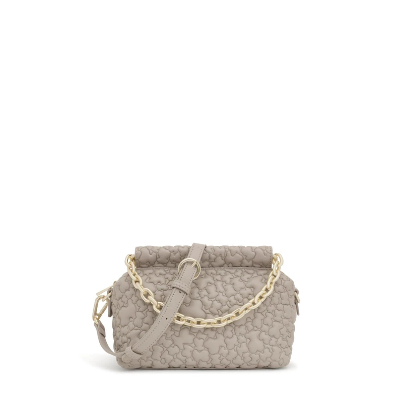 TOUS Bowling M Jane Puffy Bear Taupe Bag for Women