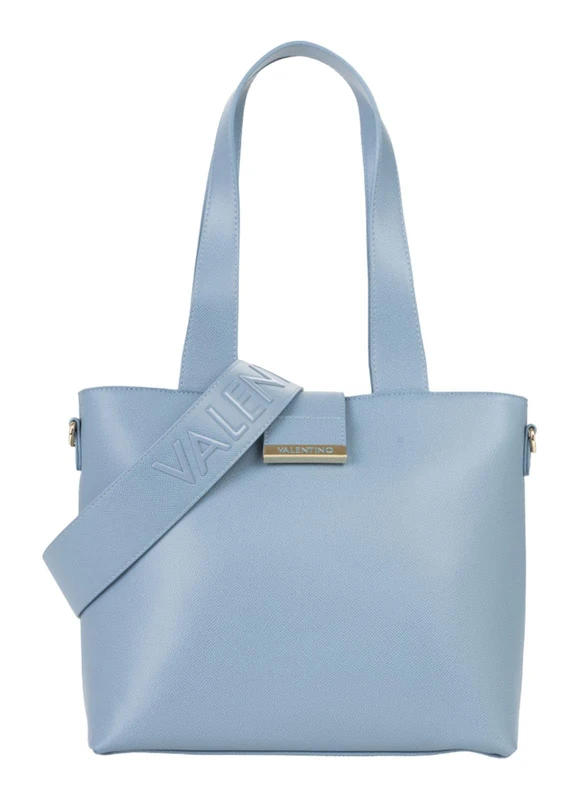 Valentino shoulder bag Dione Re Shopping Bag Avio light blue