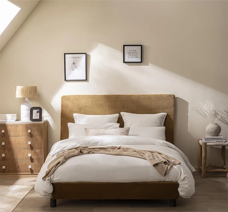 Plain Cotton Flannel Duvet Cover, Frisson, 140 x 200 cm, ESSIX