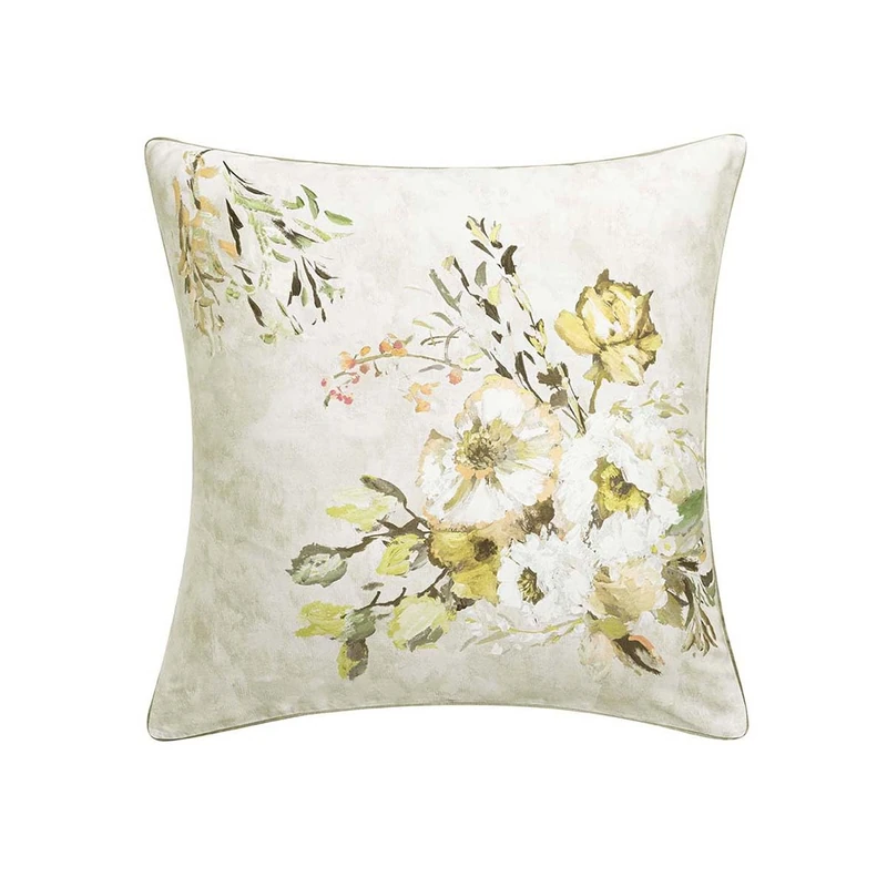 Printed Cotton Satin Pillowcase, Margaretta, 65 x 65 cm, Designers Guild