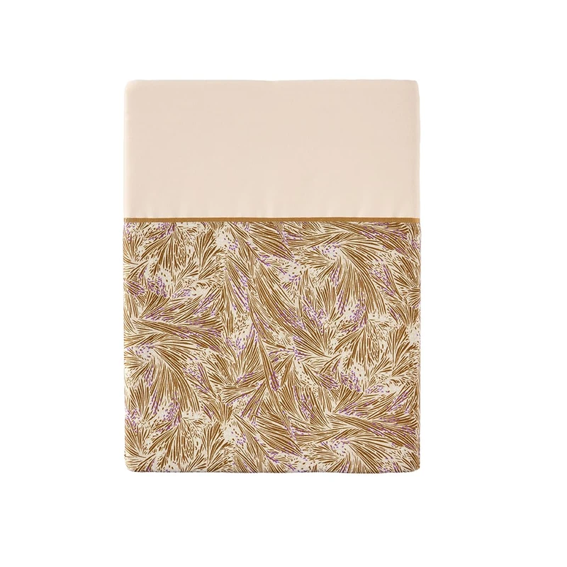 Printed Cotton Sateen Flat Sheet, Heather, 270 x 300 cm, ESSIX - Image 1