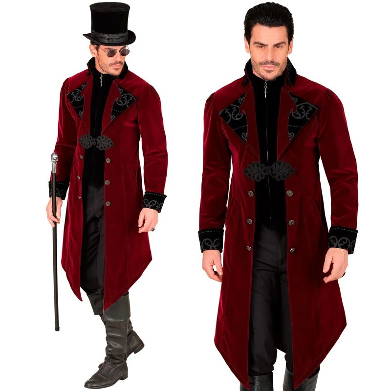 W WIDMANN MILANO Party Fashion 22531 Gothik Mantel Gothic Coat, Bordeaux, S