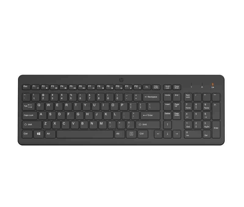 HP 220 Wireless Keyboard | Number pad | Chicklet-style keys | 12 shortcut combos | LED indicators | Long battery life up to 16 months | 2 years limited warranty | Black