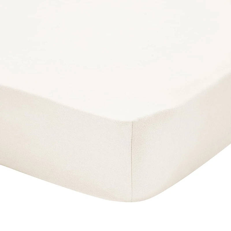 Plain Cotton Flannel Fitted Sheet, Frisson, 90 x 200 cm, ESSIX