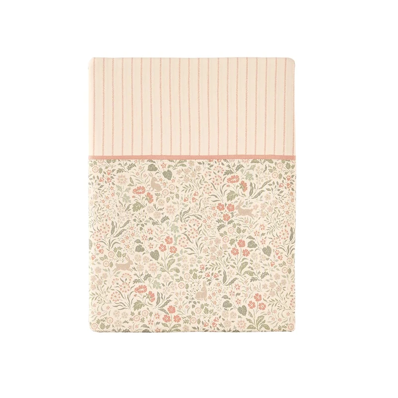 Printed Cotton Percale Flat Sheet, Cottage, 270 x 300 cm, ESSIX