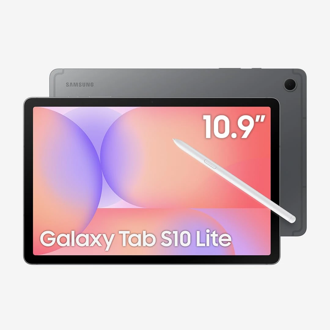 SAMSUNG Galaxy Tab S10 Lite with S-Pen | 128GB, 6GB RAM, Wi-Fi Only | 10.9” 90Hz LCD, Android 15 WiFi 6 Tablet, All Day Battery | International Model X400 | 256GB SD Card Bundle, Gray