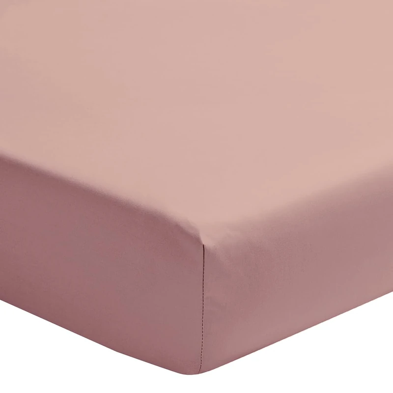 Plain Cotton Percale Fitted Sheet, Premiere, 160 x 200 cm, ESSIX