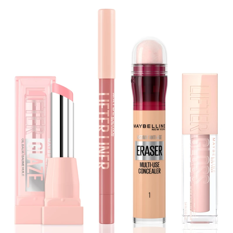 Maybelline Mrs Hinch Mega Bundle - Concealer, Lip Oil, Liner & Gloss