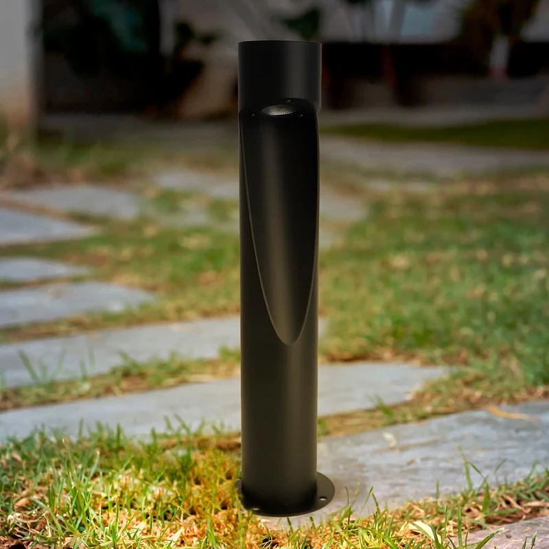 M Ledme - Andru Black Led Beacon, Cct Light, Waterproof IP65, for Garden, Terrace, Entrance and Patio