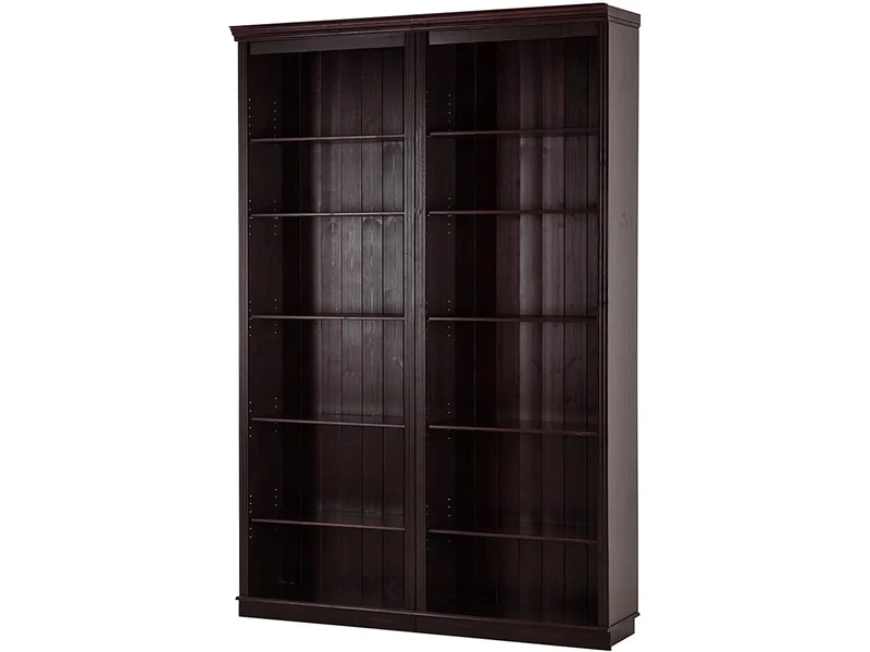 Anita Wall Unit H with 2 bookcases in havana lacquer, 148x34x223 cm