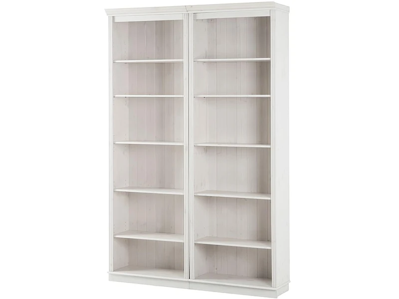 Anita Wall Unit H with 2 bookcases in white lacquer, 148x34x223 cm