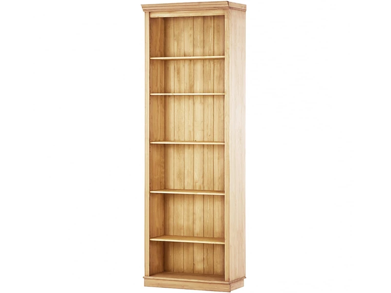Anita Bookcases 6 open shelf with 1 unit in stained wax, 74x37x223 cm