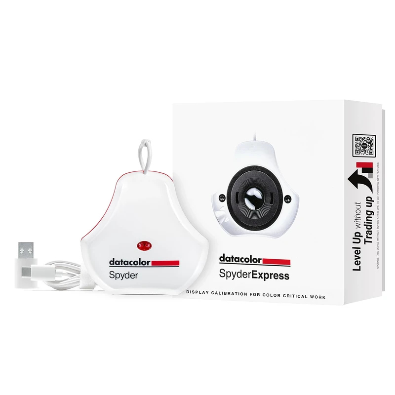 Datacolor SpyderExpress – Easy Monitor Calibration for Photo, Design & Content Creation, Supports MacBook M4 mini-LED, Calibrates 3 Displays, Fast 90-Second Setup, Upgradeable Software