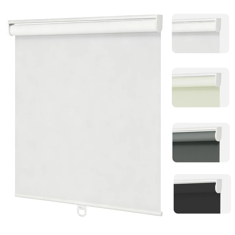 Changshade Blackout Roller Shades Cordless for Windows,100% Room Darkening Window Blinds for Bedroom,Thermal Insulated UV Protection,Easy Install Pull Down Shades for Home,39" w x 72" h,White