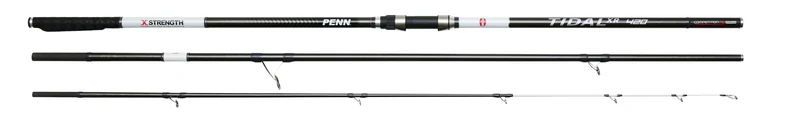 PENN Tidal XR Solid Carbon Tip K-Type Surfcasting Rod | 30T/40T Carbon Blank with X-Wrap | Extreme Casting Power | Saltwater Beach Fishing for Bass, Flatfish & Rays | 4.20m