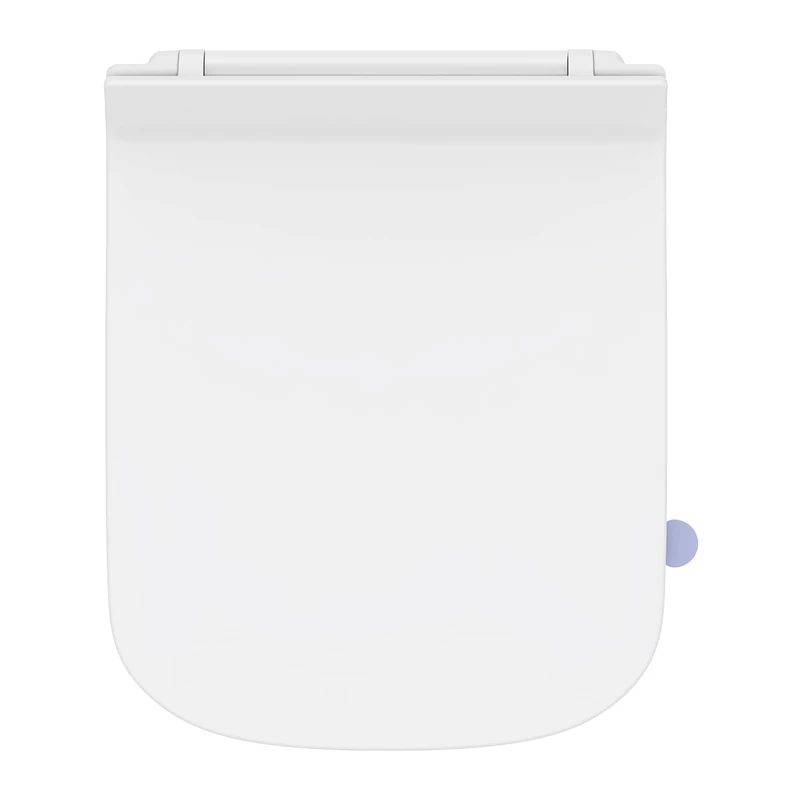 SREWOHS PRO Toilet Lid with Soft-Close Mechanism, Square Shape, Slim Duroplast Toilet Seat with Quick Release Function, Toilet Seat Easy to Clean, White