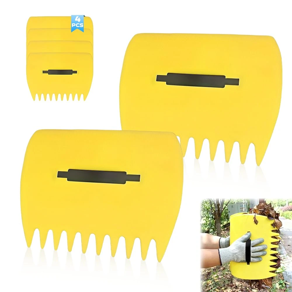 Pengrity 2 Pairs Leaf Grabbers, Handheld Leaf Scoop, Lightweight leaf Collector Grabber, Plastic Hand Rake with Grip for Lawn, Yard, and Garden Leaves Cleanup