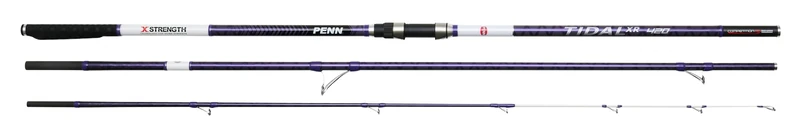 PENN Tidal XR Solid Carbon Tip Lowrider Surfcasting Rod | 30T/40T Carbon Blank with X-Wrap | Extreme Casting Power | Saltwater Beach Fishing for Bass, Flatfish & Rays | 4.50m