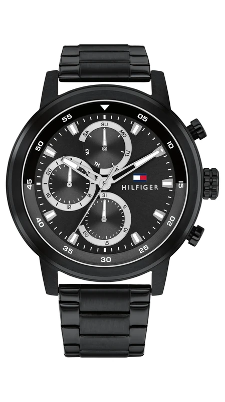 Tommy Hilfiger Men's Black Stainless Steel Watch 1792217