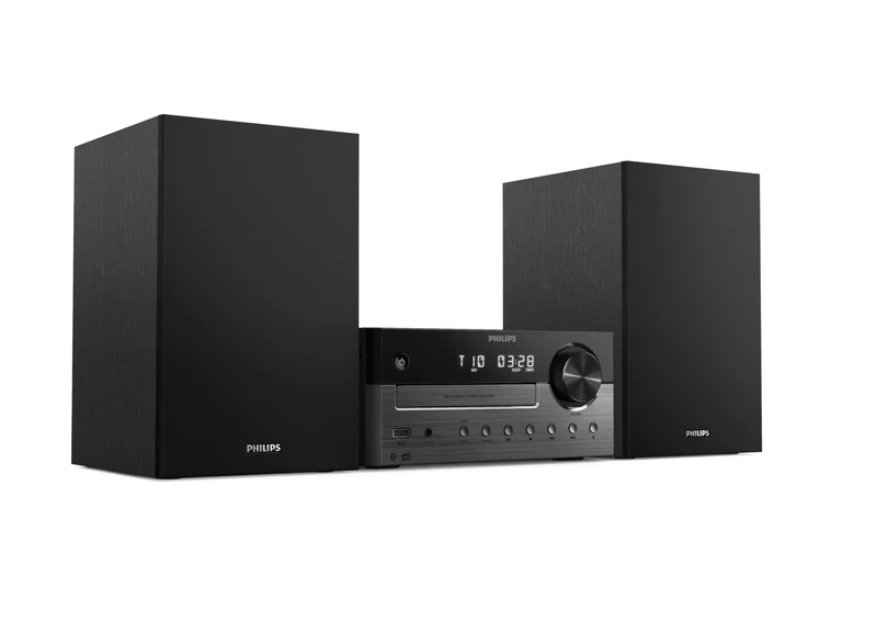 Philips TAM4505M2 Micro Hi-Fi System – 80W, Bass Reflex Speakers, DAB+/FM, CD, USB, Audio-in, Bluetooth 5.4, Auracast, Remote Control, Digital Sound Presets, Eco Packaging