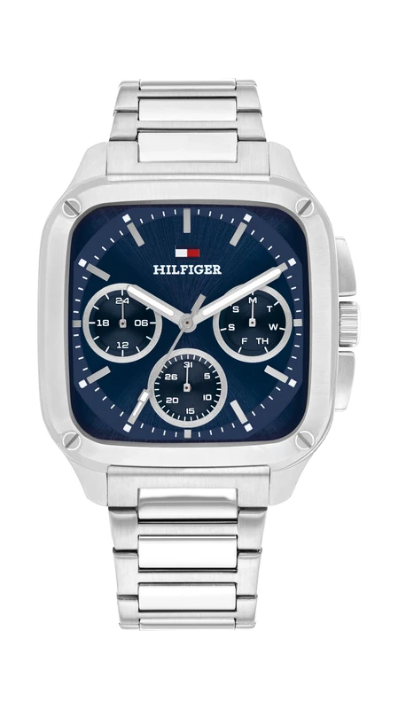 Tommy Hilfiger Analogue Multifunction Quartz Watch for Men with Silver Stainless Steel Bracelet - 1792222