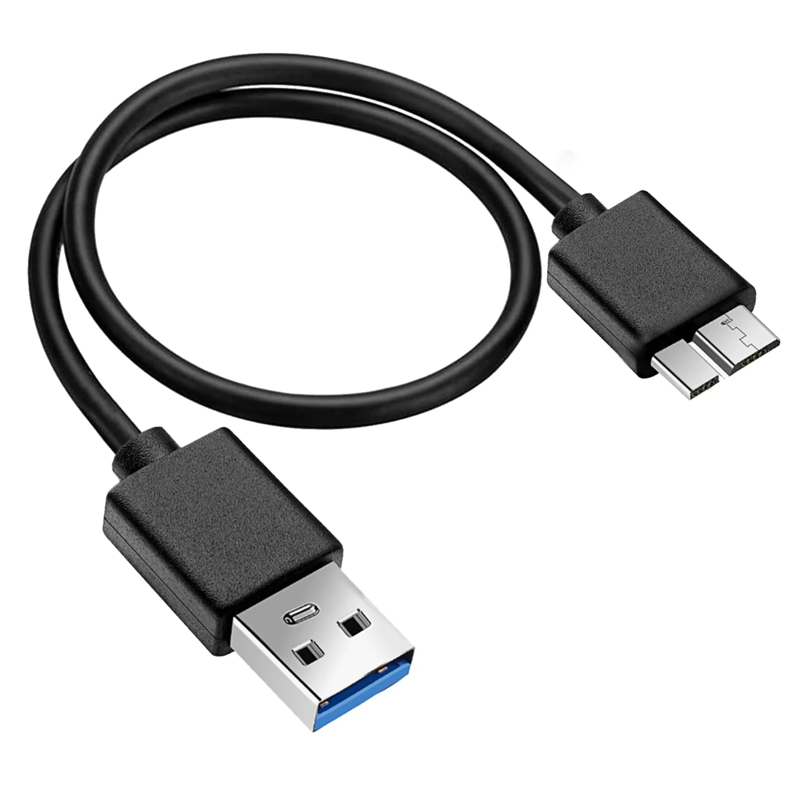 Pence & Moon Collective USB 3.0 Cable External Hard Drive Cable, SuperSpeed 5Gbps A to Micro B port Compatible with WD, Seagate, Xbox, PS4 & More External Hard Drives | 50cm Black