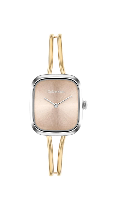 Calvin Klein Two Hand Quartz Movement Watch for Women CK Adore Collection with Gold Colored Stainless Steel Bracelet - 25100134